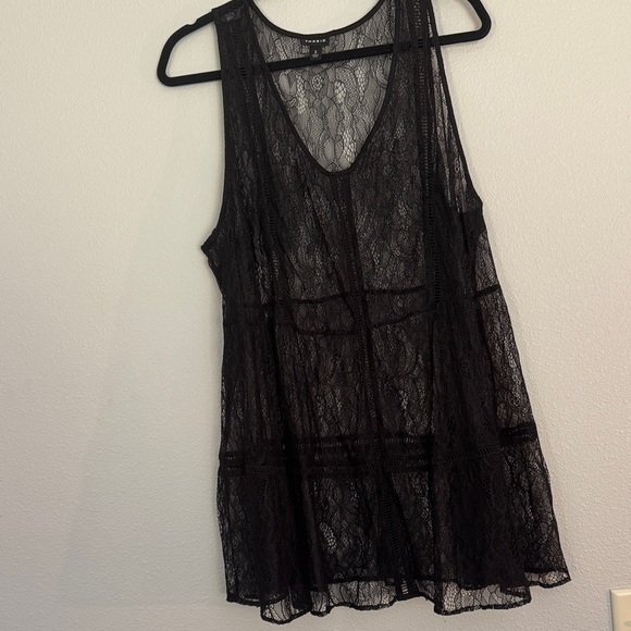 Torrid Size 3 Black Lace Sleeveless Tunic top - Picture 1 of 4